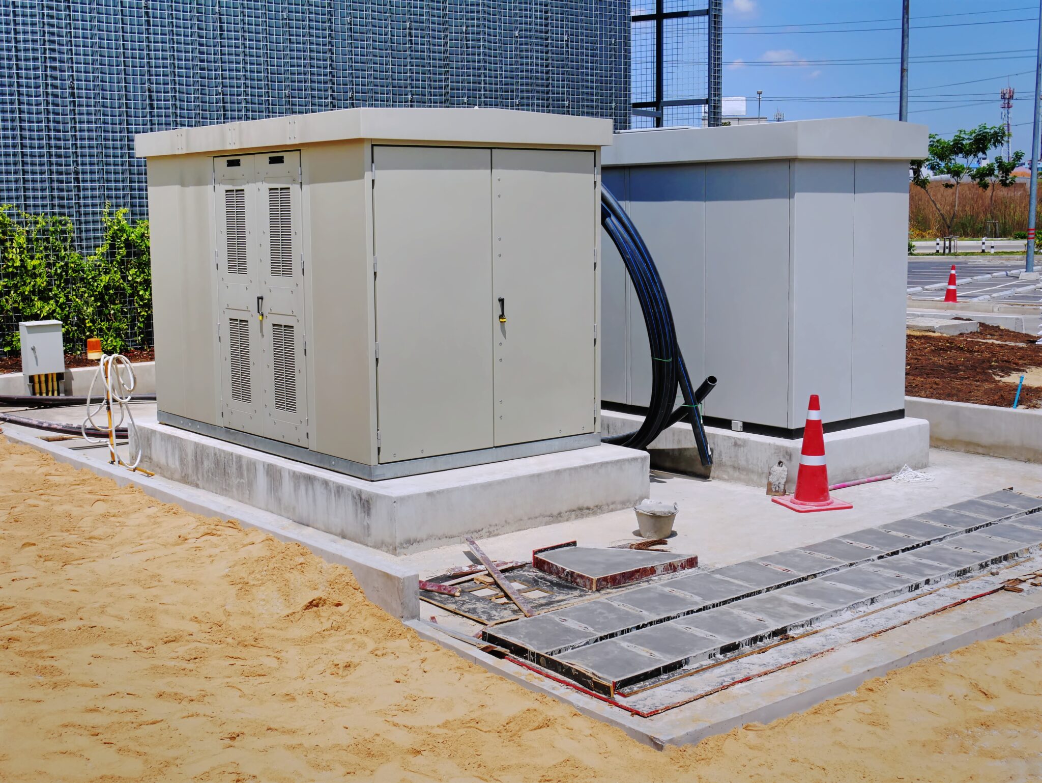Large Cabinets of Electrical Substation for Factory