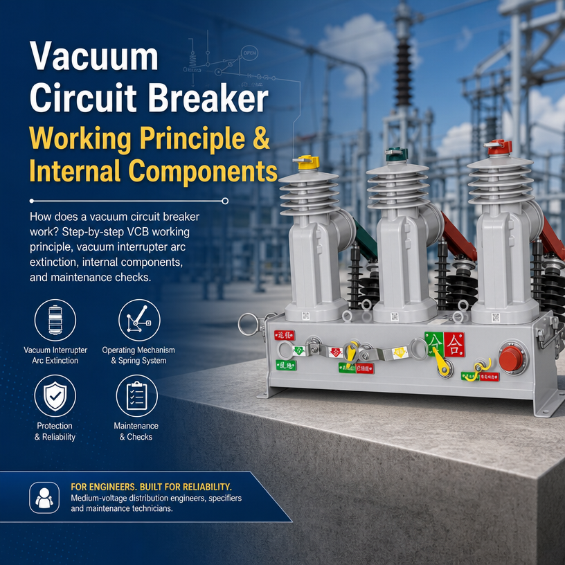 Outdoor pole-mounted vacuum circuit breaker in a distribution network