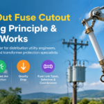 Drop-out fuse cutout working principle cover showing an outdoor cutout on a distribution pole