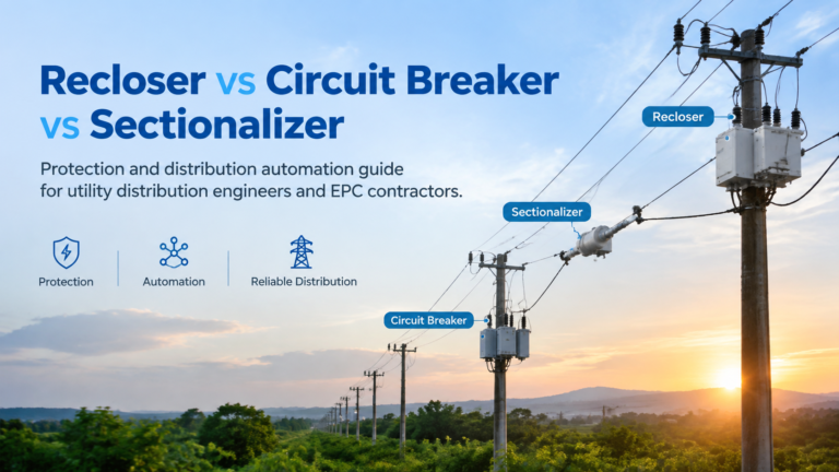 Recloser vs Circuit Breaker vs Sectionalizer