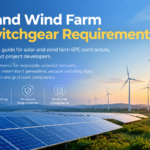 Cover image for a guide to MV switchgear requirements on solar and wind farm collector networks