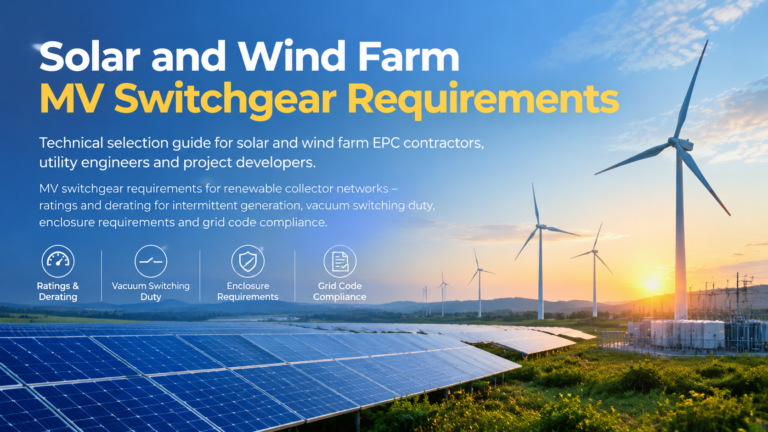 Wind/Solar Farm MV Switchgear Requirements